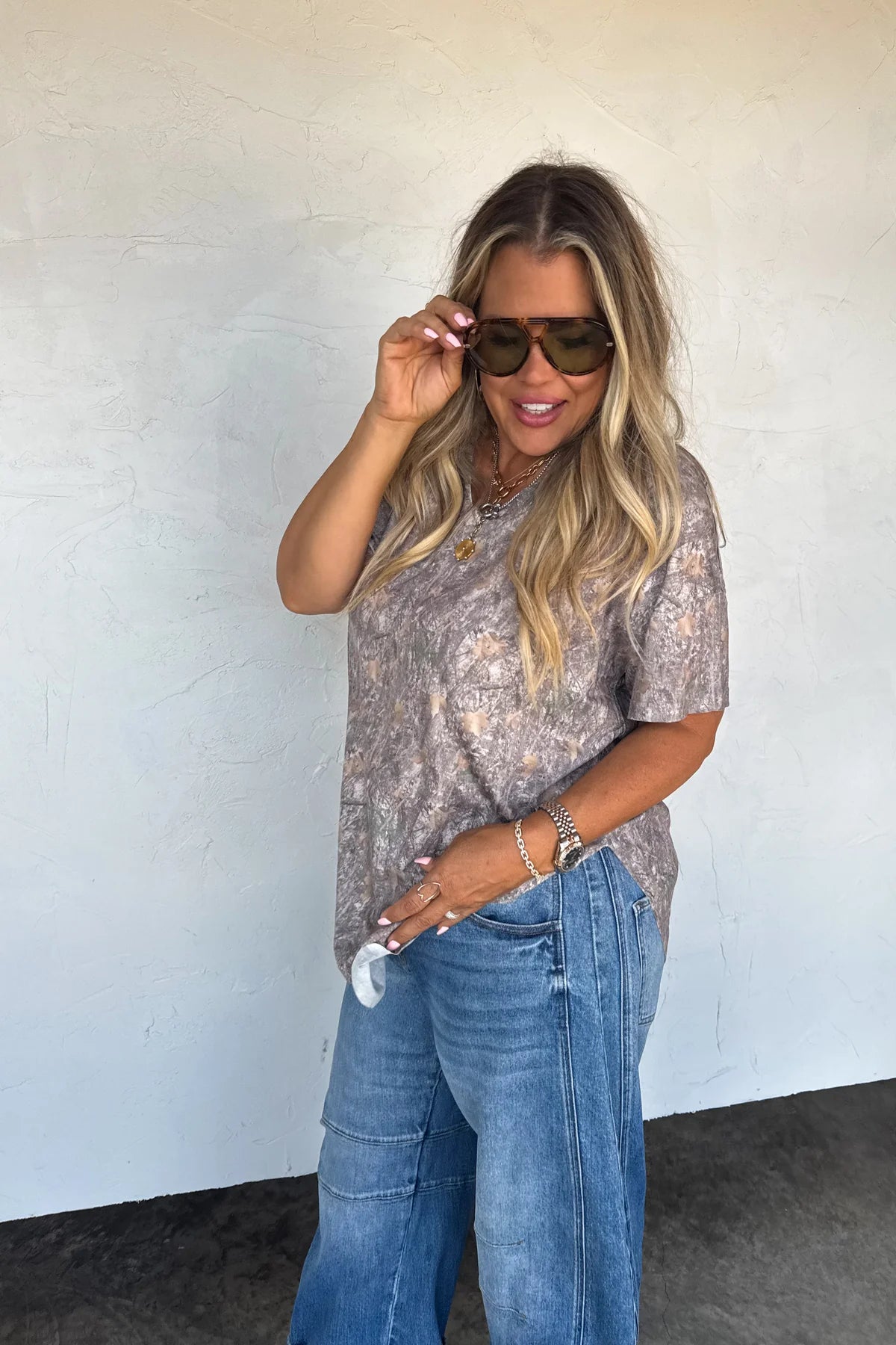 PREORDER- JOEY VNECK WASHED COTTON BOYFRIEND TEE