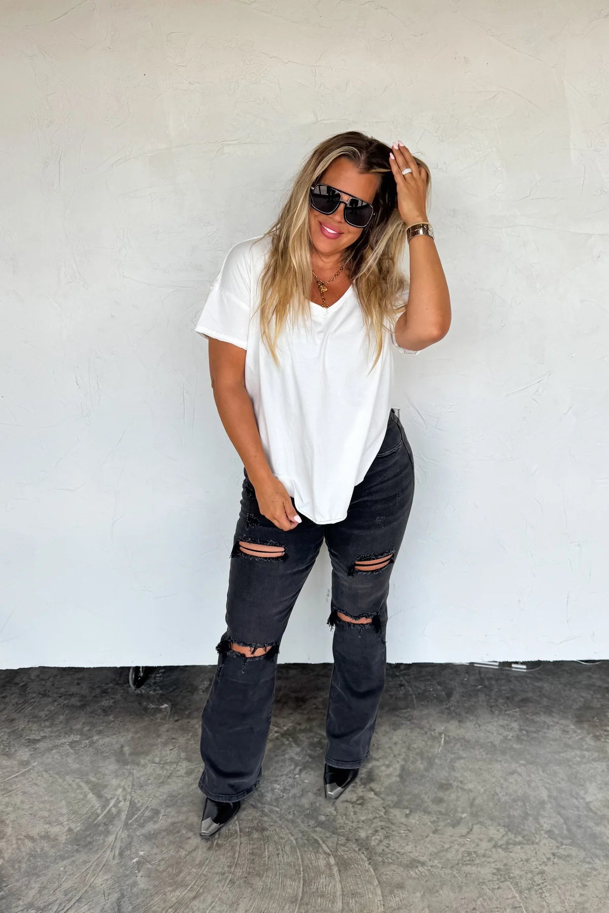 PREORDER- NEW COLORS- ASHLAND STRAIGHT LEG DISTRESSED JEANS