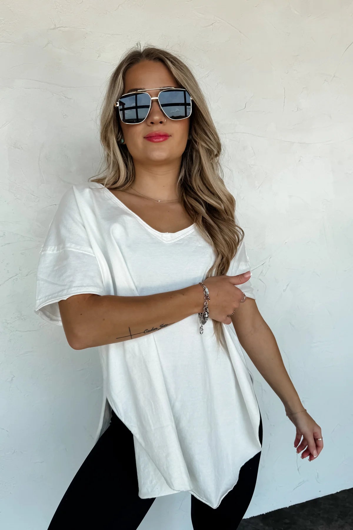 PREORDER- JOEY VNECK WASHED COTTON BOYFRIEND TEE