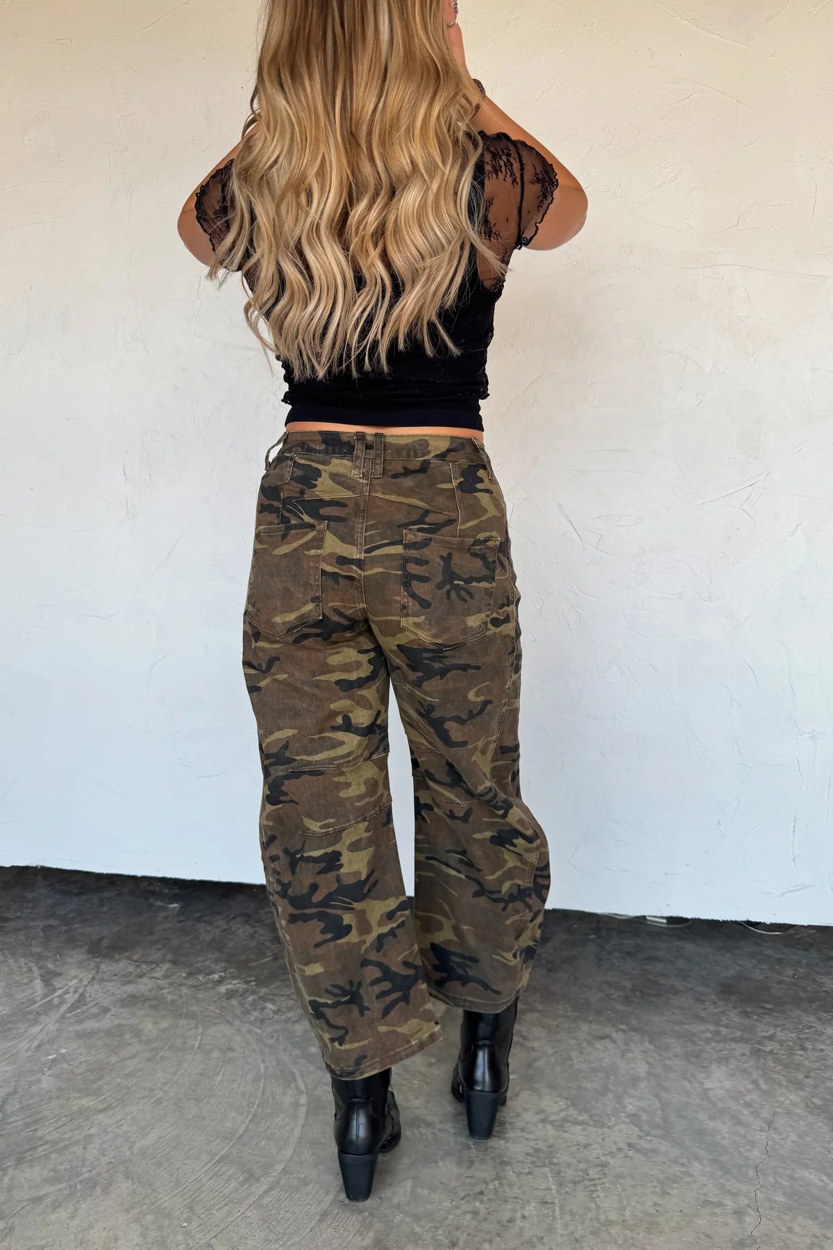 PREORDER- BEX CAMO BARREL JEANS