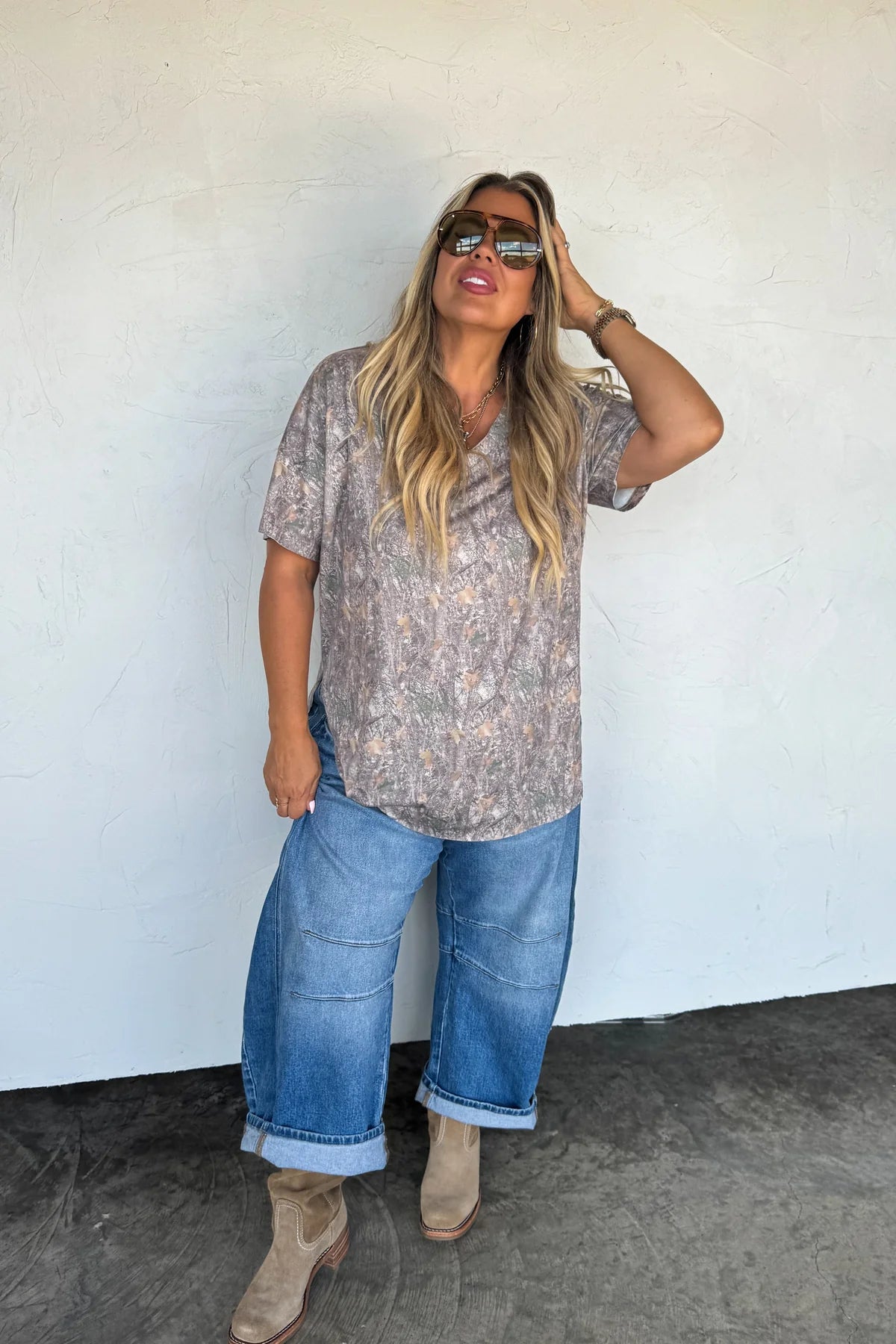 PREORDER- JOEY VNECK WASHED COTTON BOYFRIEND TEE