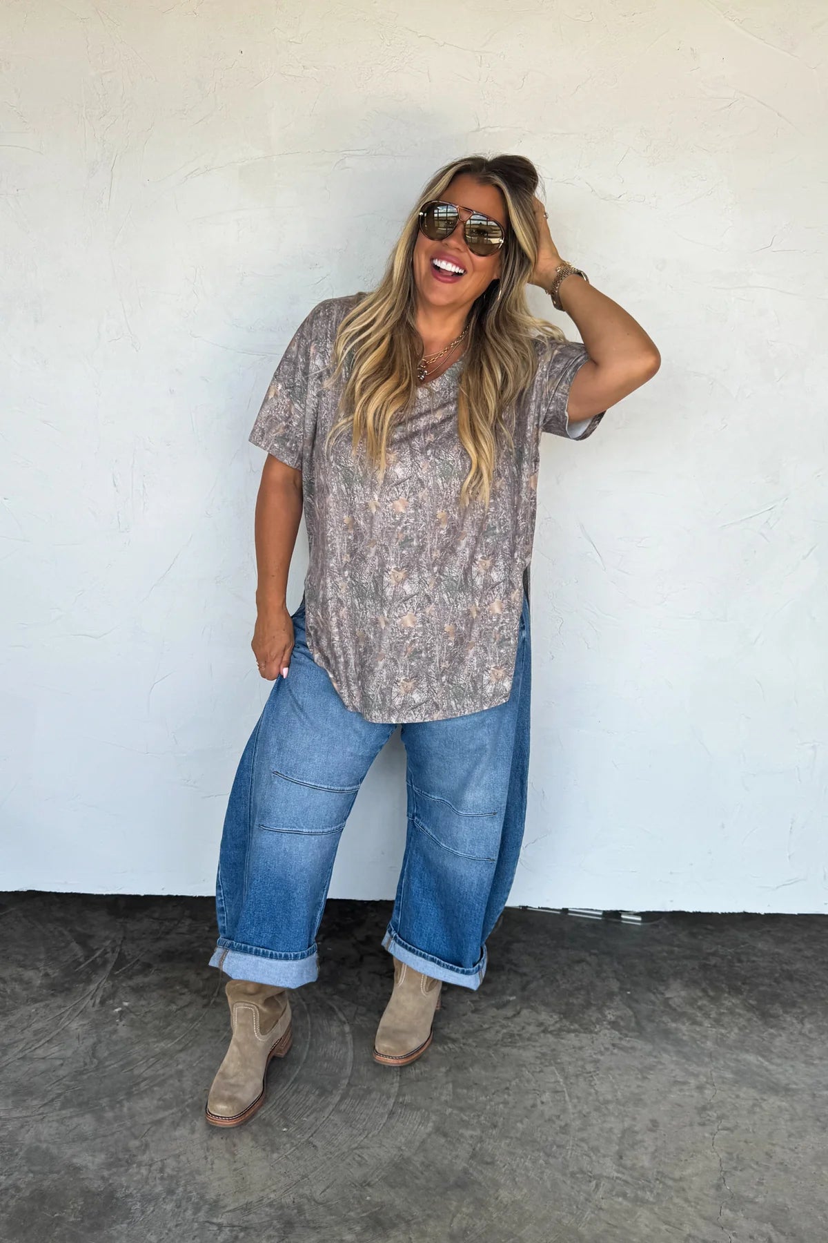 PREORDER- JOEY VNECK WASHED COTTON BOYFRIEND TEE