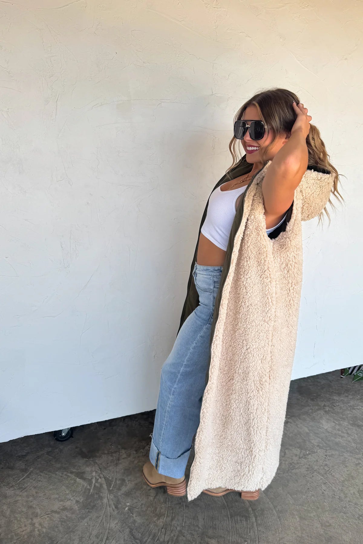 PREORDER- REVERSIBLE SHERPA PUFFER VEST