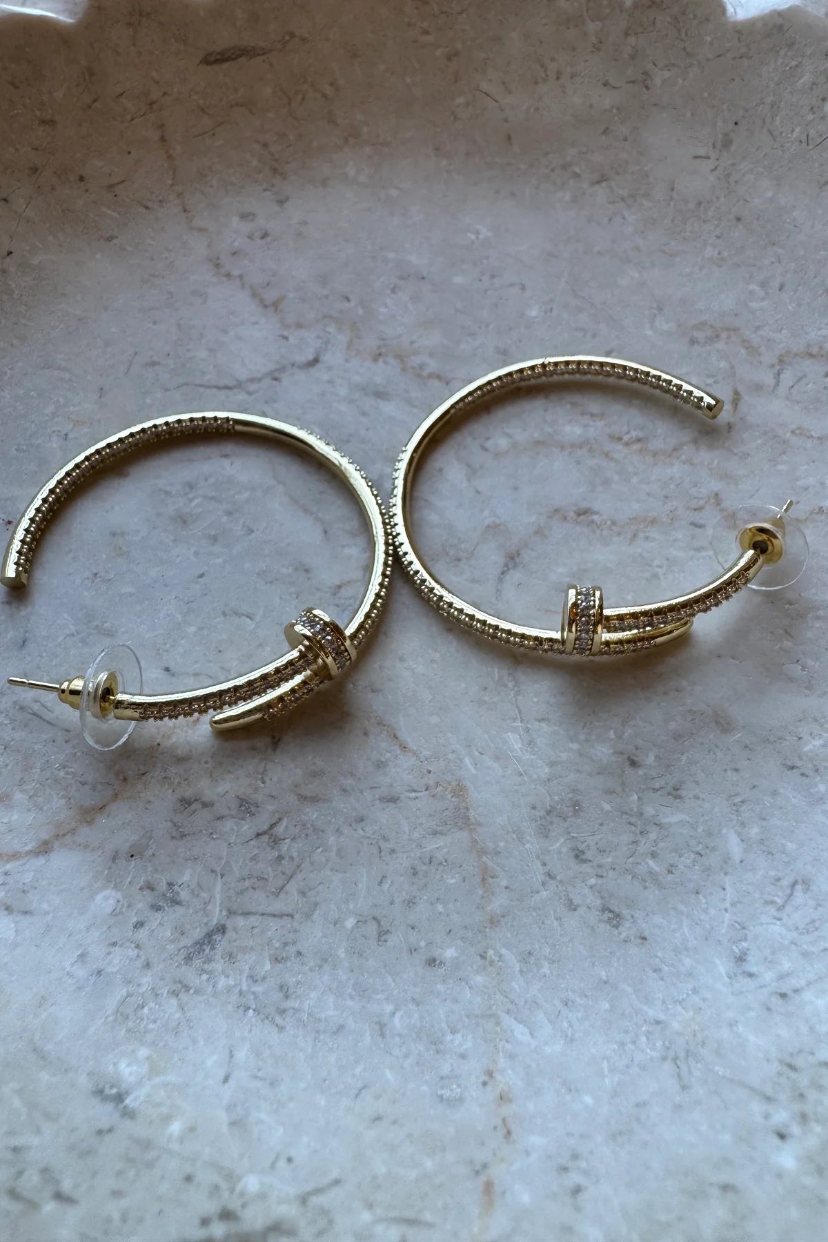 DIAMOND NAILHEAD EARRINGS
