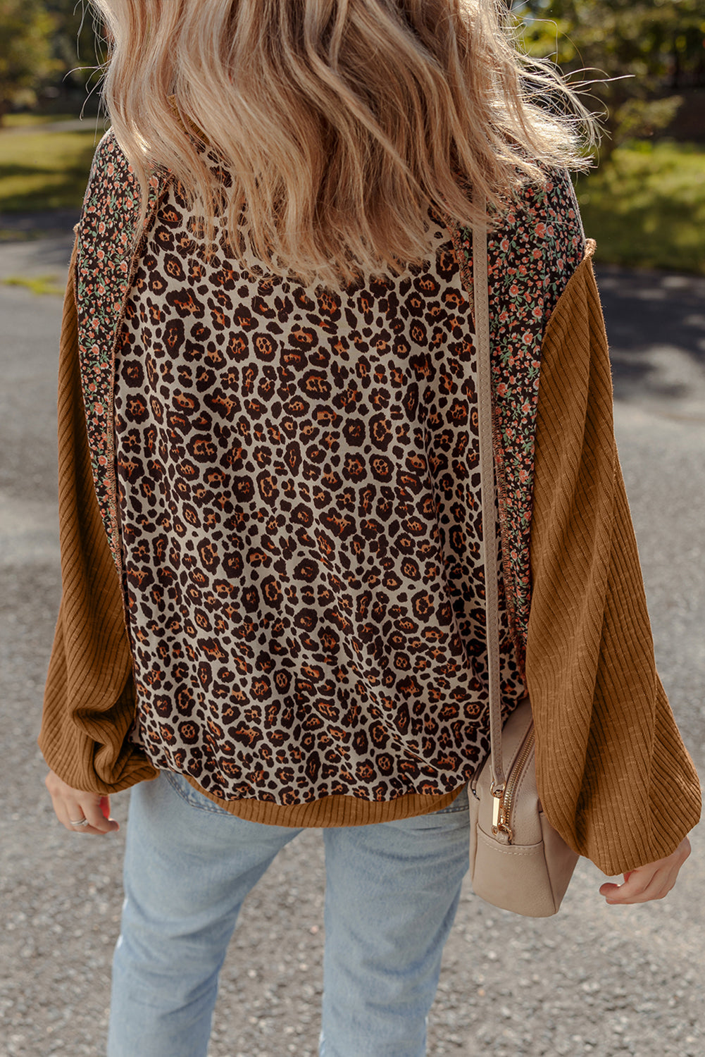 Brown Leopard Floral Pullover September.