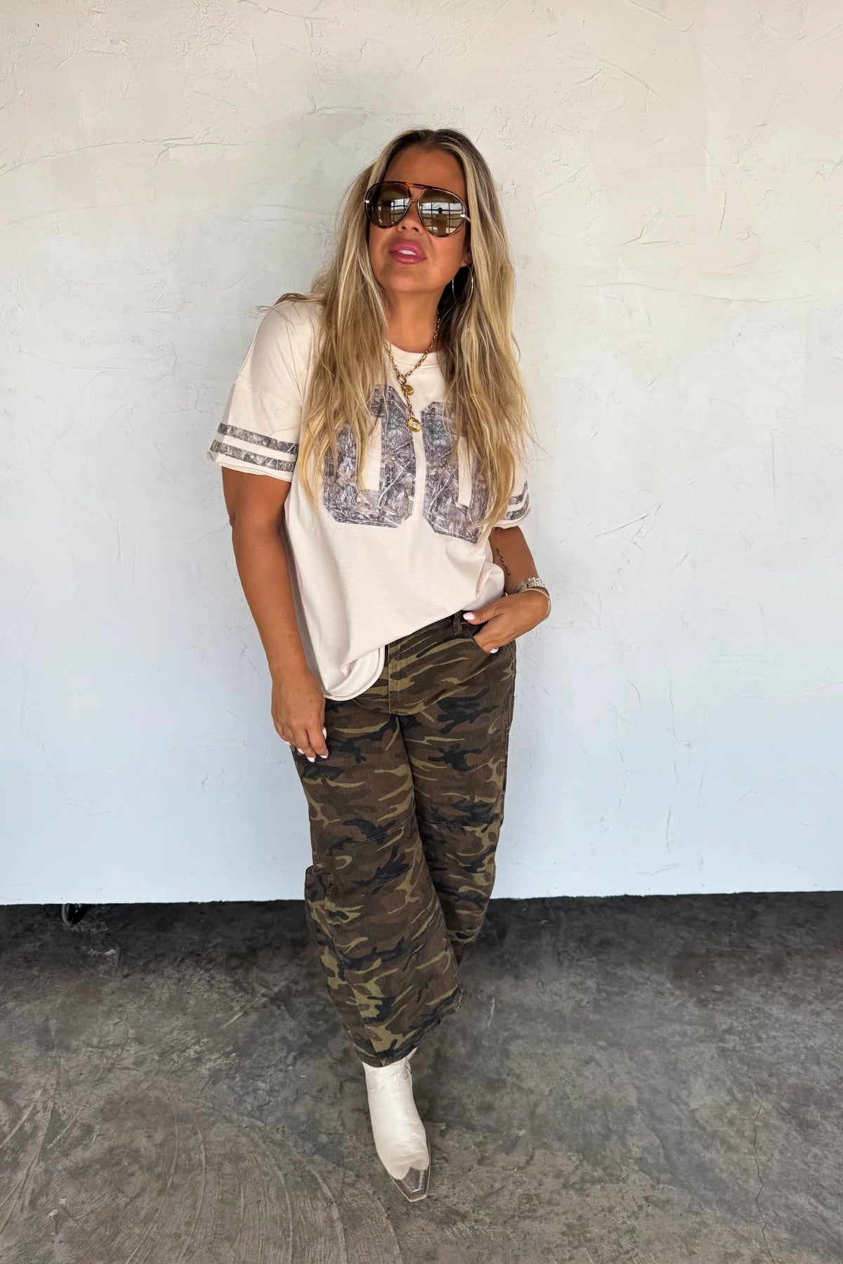 PREORDER- BEX CAMO BARREL JEANS