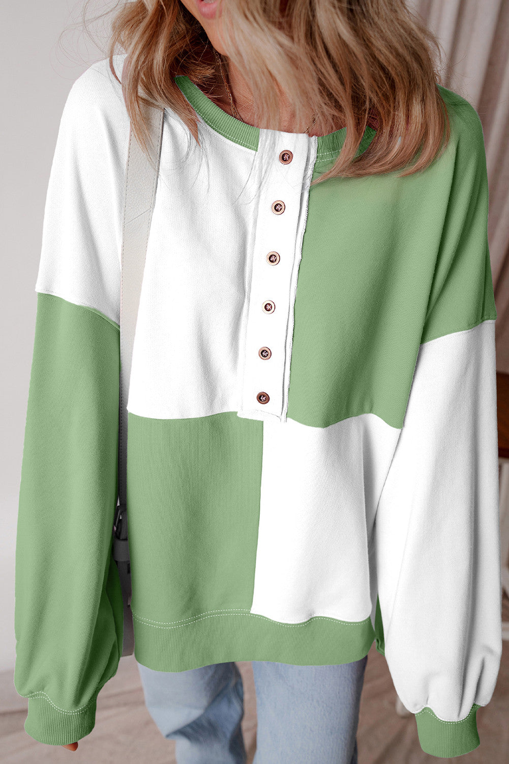 Checkered Oversize Henley FB