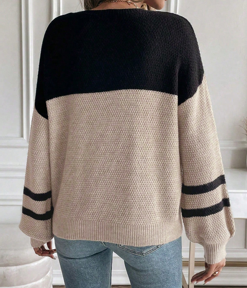 Colorblock knit Striped Sweater September.