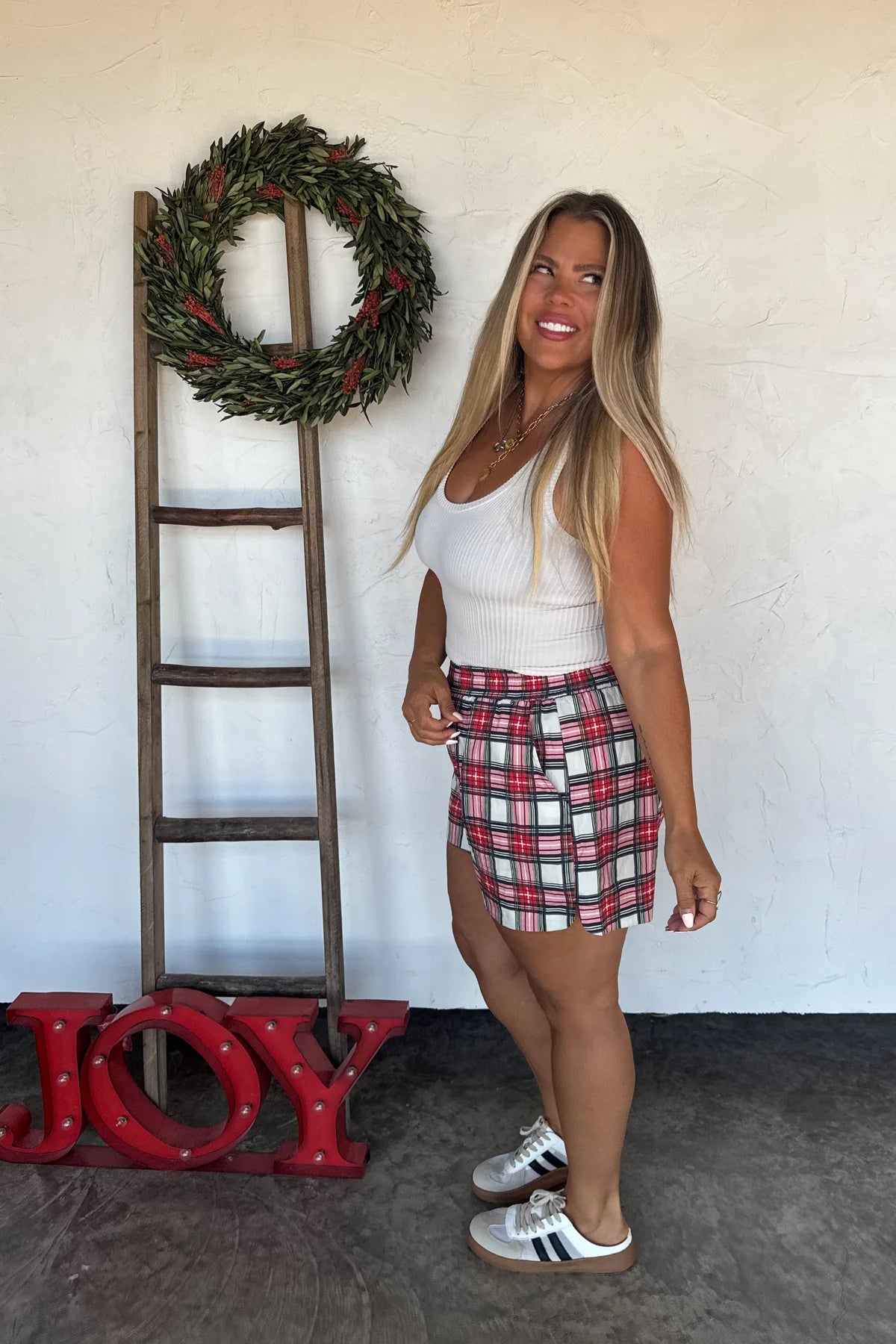PREORDER- PLAID PRINTED SHORTS