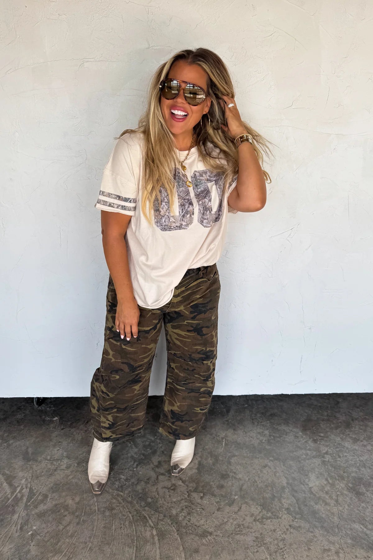 PREORDER- BEX CAMO BARREL JEANS