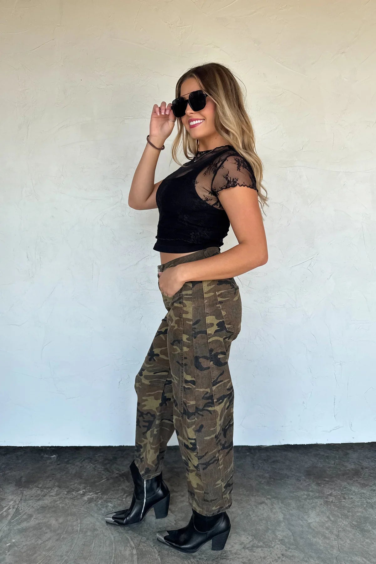 PREORDER- BEX CAMO BARREL JEANS