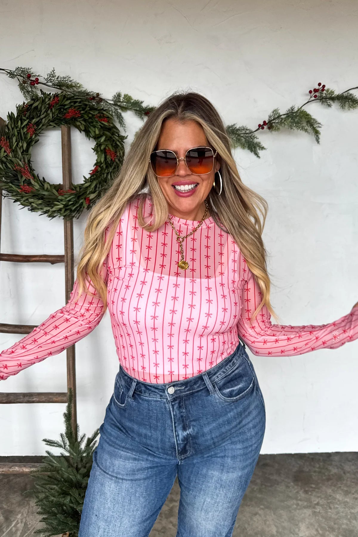 PREORDER- CHRISTMAS DRESS IT UP MESH TOPS