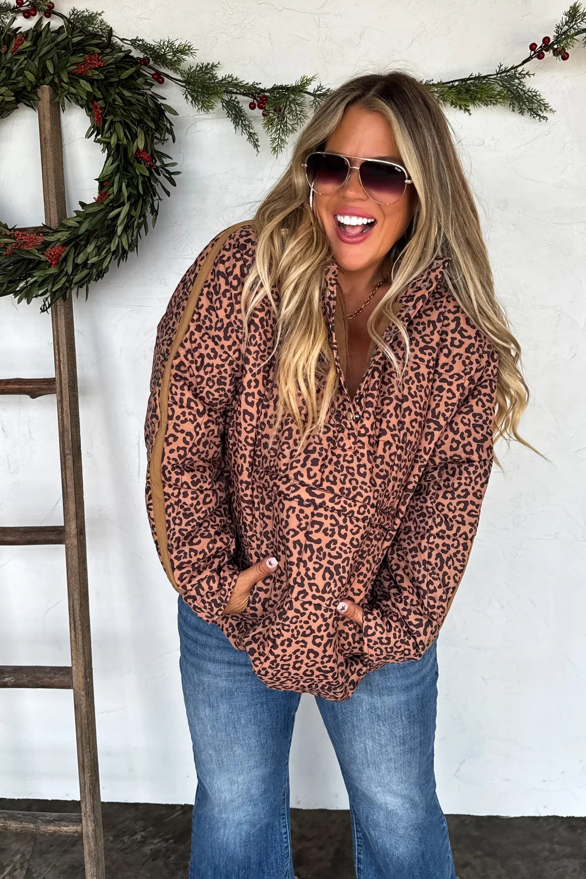 PREORDER- PRINTED PEYTON PUFFER JACKET