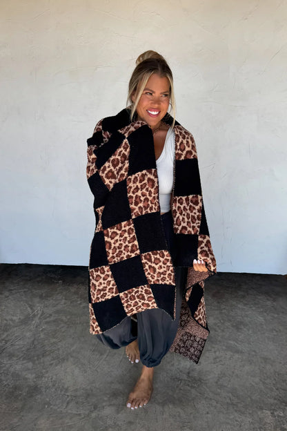 PREORDER- CHECKER CHEETAH CLOUD BLANKET