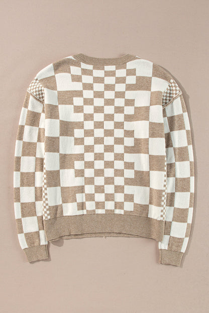 Checkered Sweater FB