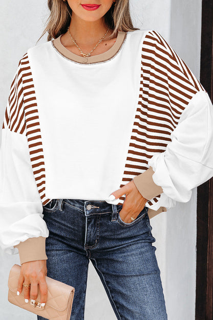 Stripe Oversized Sweatshirt FB