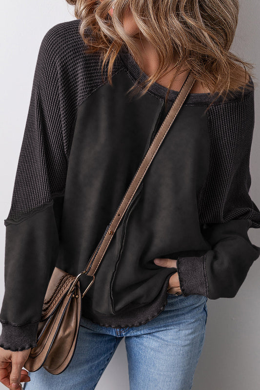 Waffle Knit Sweatshirt FB