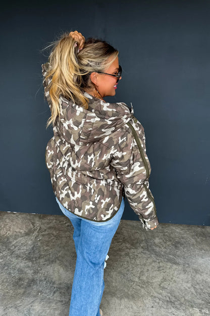 PREORDER- PRINTED PEYTON PUFFER JACKET