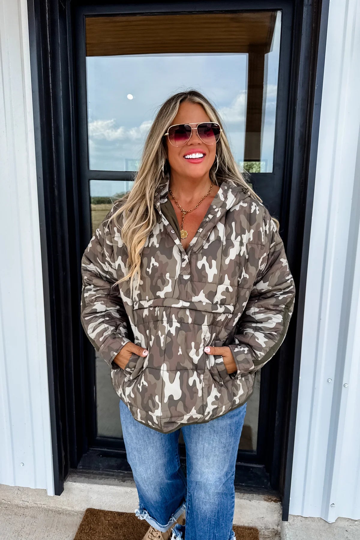 PREORDER- PRINTED PEYTON PUFFER JACKET