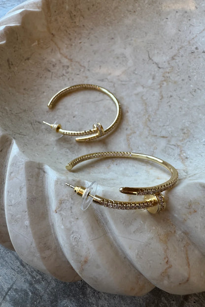 DIAMOND NAILHEAD EARRINGS