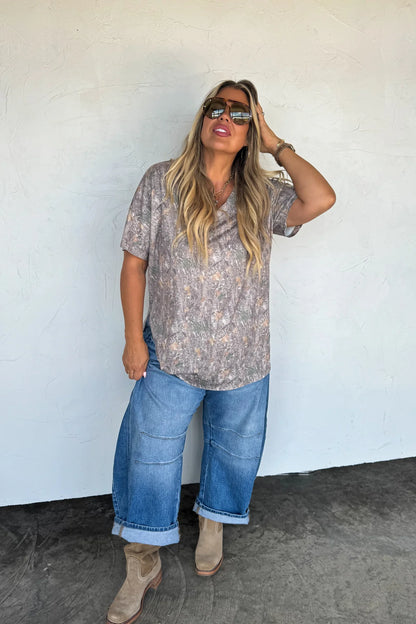 PREORDER- JOEY VNECK WASHED COTTON BOYFRIEND TEE