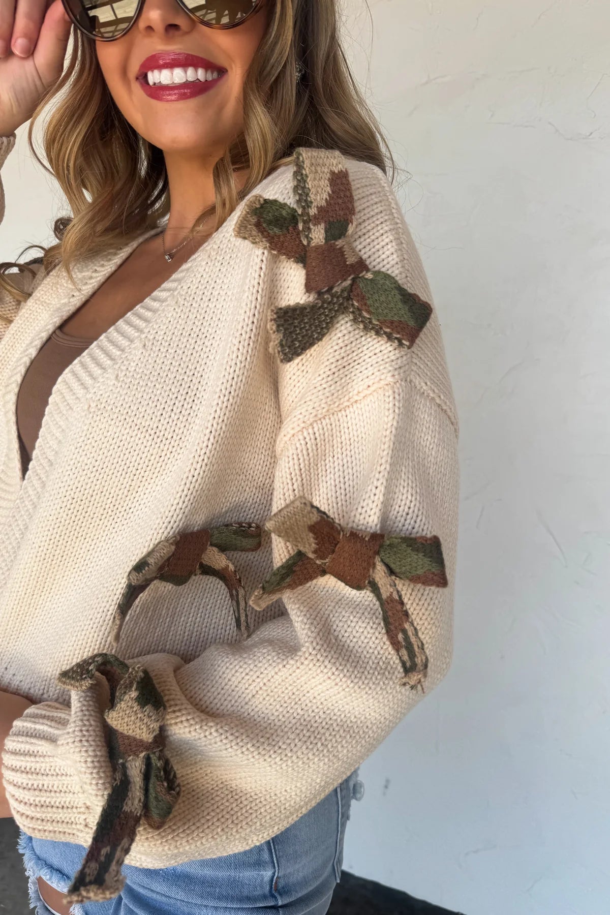 PREORDER- SLOANE BOW KNIT CARDIGAN