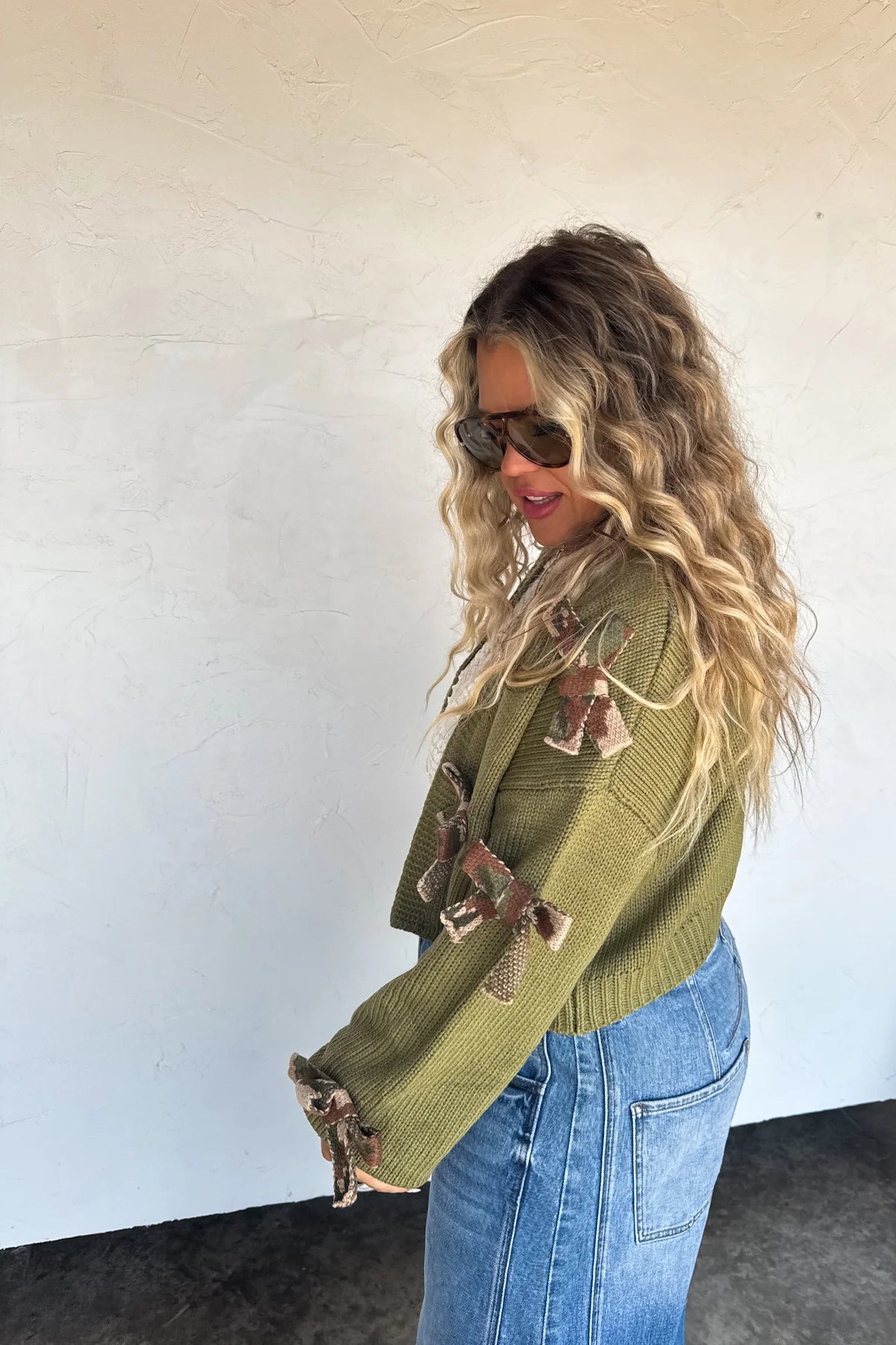 PREORDER- SLOANE BOW KNIT CARDIGAN