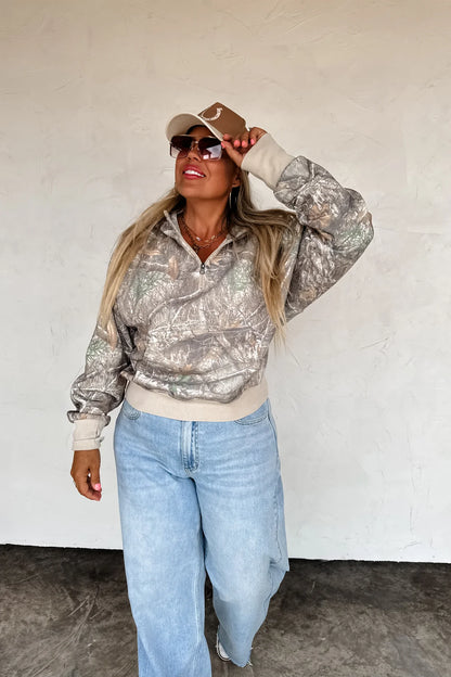 PREORDER- CAMO & CHECKER EASY DOES IT PULLOVER