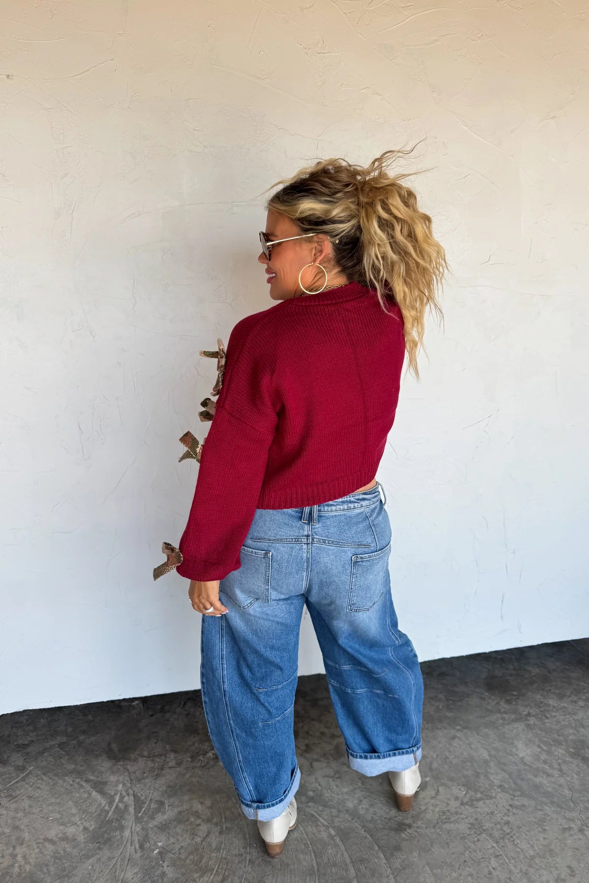 PREORDER- SLOANE BOW KNIT CARDIGAN