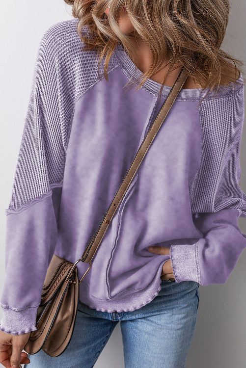 Waffle Knit Sweatshirt FB