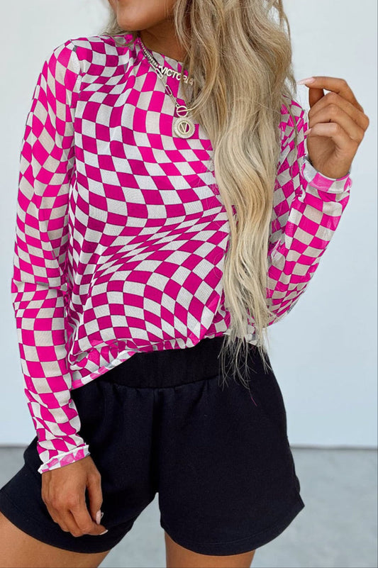 Checkered Mesh Top FB