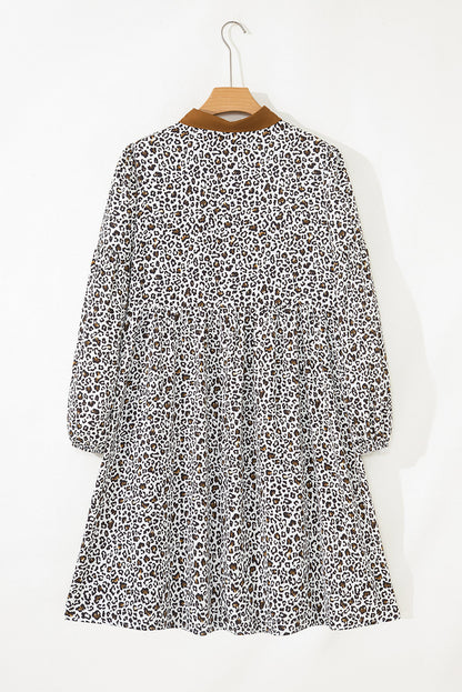 Khaki Leopard Plus Size Dress LT