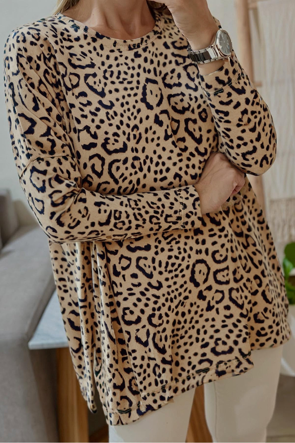 Leopard Batwing Top FB