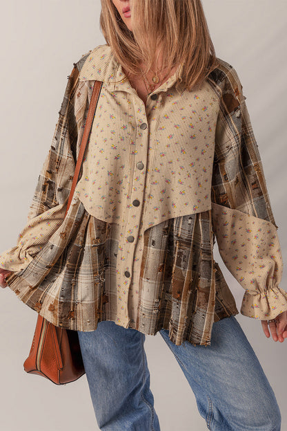 Boho Plaid Shacket October.