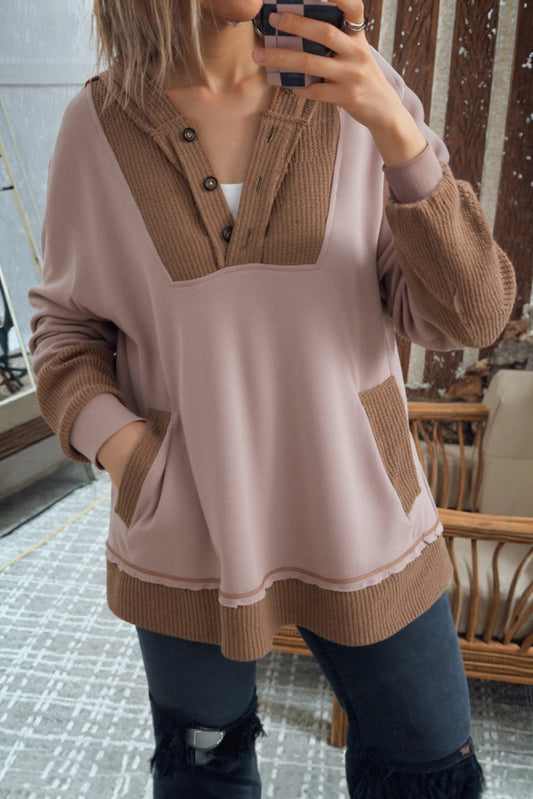 Oversize Waffle Casual Hoodie October.