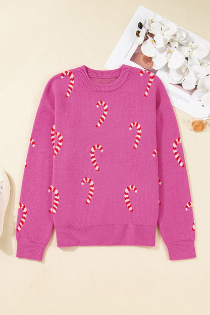 Pink Candy Cane Sweater LT