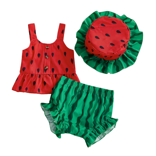 Watermelon tank Set with Hat