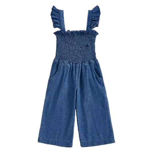 Lightweight Denim Scrunch Wide Leg Jumper