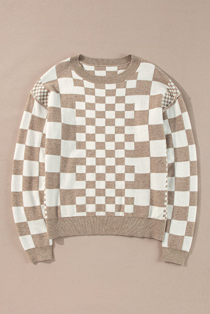 Checkered Sweater FB